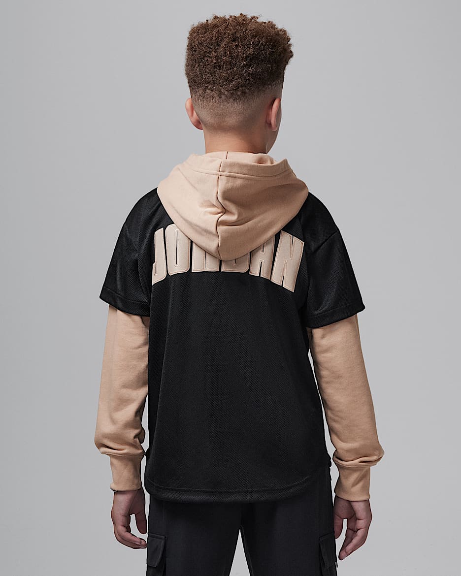 Jordan Big Kids Hooded Jumpman Baseball Pullover. Nike